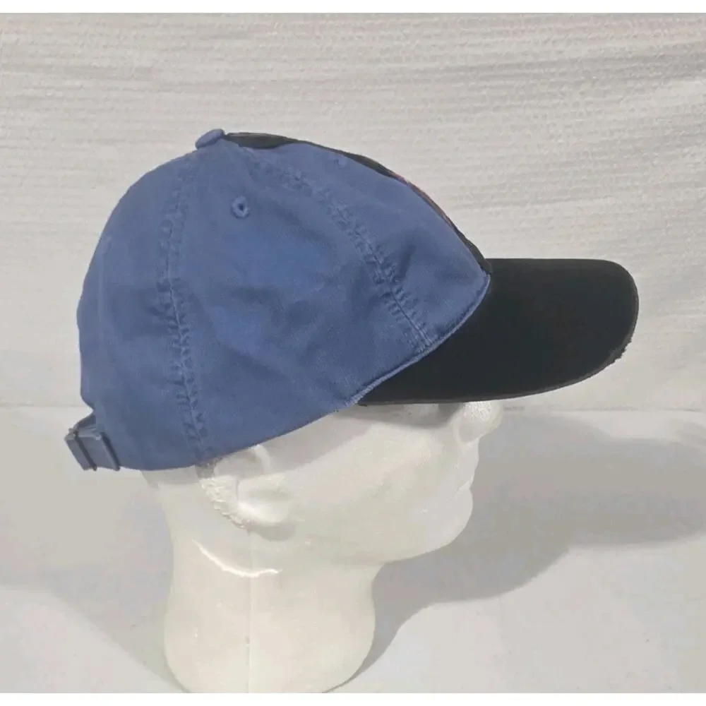 Vintage Nike Strapback Hat Blue Black Circle NIKE Logo Cap OSFA